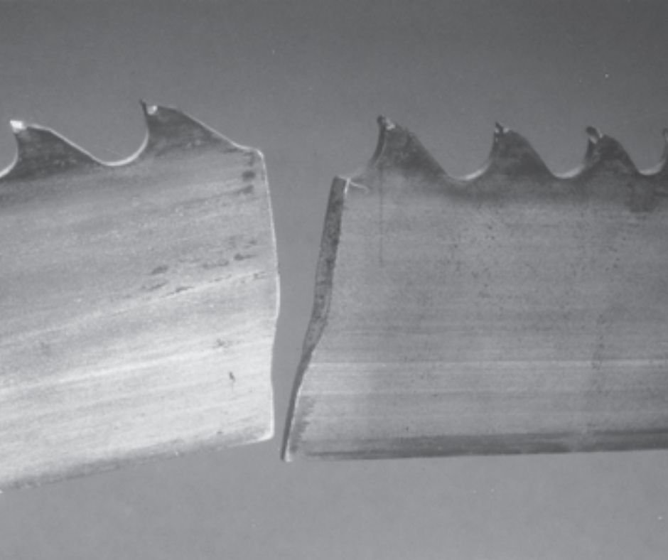 Common causes of chipped or broken bandsaw blades